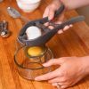 Chicken Egg Separator Tool - Stainless Steel Hand-Held Yolk Remover Tool - Eggshell Cutter Kitchen Gadget - Silver
