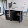 Kitchen Island Padua, Kitchen, Black / Onyx - Black / Onyx