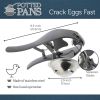 Chicken Egg Separator Tool - Stainless Steel Hand-Held Yolk Remover Tool - Eggshell Cutter Kitchen Gadget - Silver