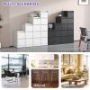 4 Drawer Metal Vertical File Cabinet with Lock Office Home Steel Vertical File Cabinet for A4 Legal/Letter Size - White