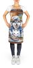 Siberian Husky The Chef Apron Cooking Kitchen Server Baking Crafts Gardening for Adult Women Men, Unisex, Large, Multicolor - Default