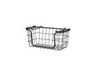 Oceanstar Stackable Metal Wire Storage Basket Set for Pantry, Countertop, Kitchen or Bathroom – Black, Set of 3 - BSS1811