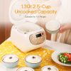 Joydeem Ceramic Rice Cooker, 6 Cups Uncooked Rice Cookers with Pure Ceramic Inner Pot