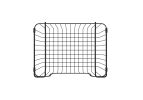 Oceanstar Stackable Metal Wire Storage Basket Set for Pantry, Countertop, Kitchen or Bathroom – Black, Set of 2 - 45