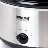 Better Chef 4-Quart Oval Slow Cooker in Brushed Stainless Steel-Silver