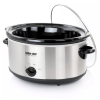 Better Chef 6-Quart Oval Stainless Steel Slow Cooker with Removable Stoneware Crock - Silver