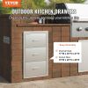 VEVOR  Outdoor Kitchen Stainless Steel Double Access Drawers with Paper Towel Holder Combo