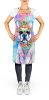 French Bulldog Hippie Dawg Apron Cooking Kitchen Server Baking Crafts Gardening for Adult Women Men, Unisex, Large, Multicolor - Default