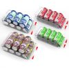 4Pcs Soda Can Organizers for Refrigerator Width Adjustable Clear Drink Organizer Expandable Can Holder Dispenser for Fridge Pantry Freezer
