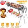 Portable Foldable Stainless Steel Charcoal BBQ Grill