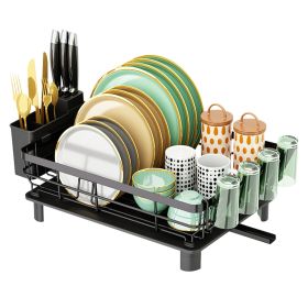 Dish Drying Rack Drain Board Utensil Holder Drainer Kitchen Countertop Storage Shelf