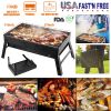 Portable BBQ Grill Foldable Charcoal Grill Smoker Grill