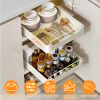 Pull Out Cabinet Organizer Stick On Drawer Carbon Steel Shelf Slide Out Pantry